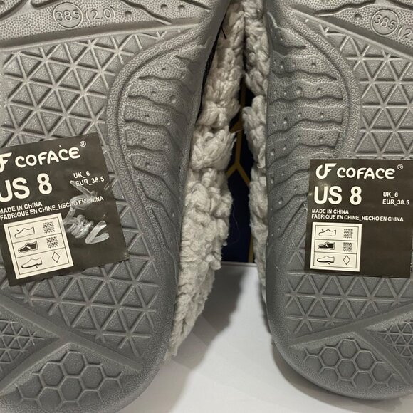 COFACE Womens Slippers Fuzzy Fluff Memory Foam Soft Plush Sherpa Fleece Lined - Picture 7 of 8